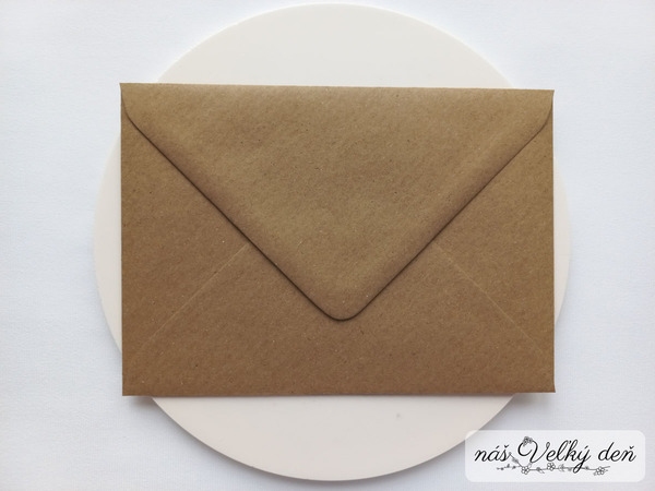Obálka C6 - hnedá z craftového papiera