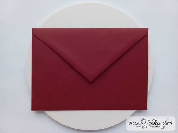 Obálka C6 - červená tmavá