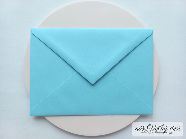 Obálka C6 - modrá pastelová