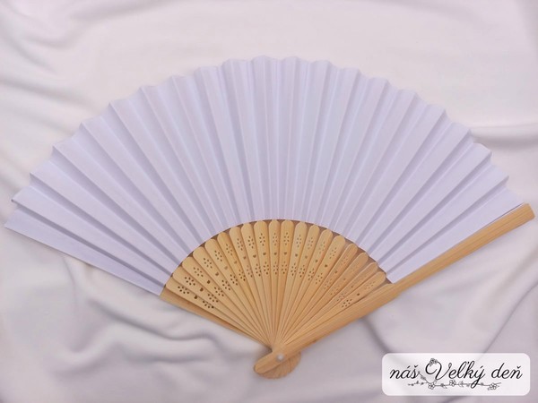 Papierový vejár - biely