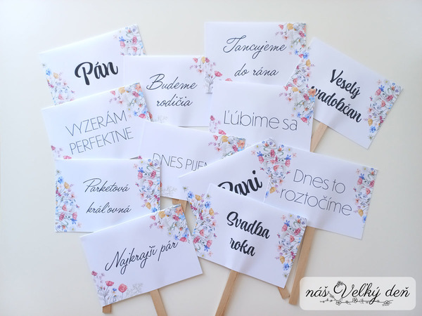 Rekvizita na fotenie - nápis