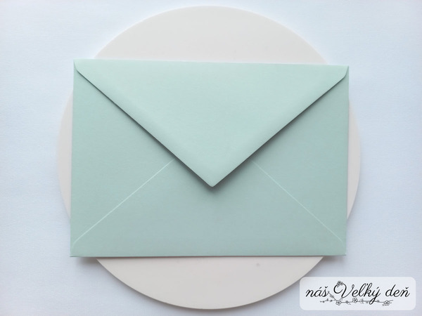Obálka C6 - zelená pastelová