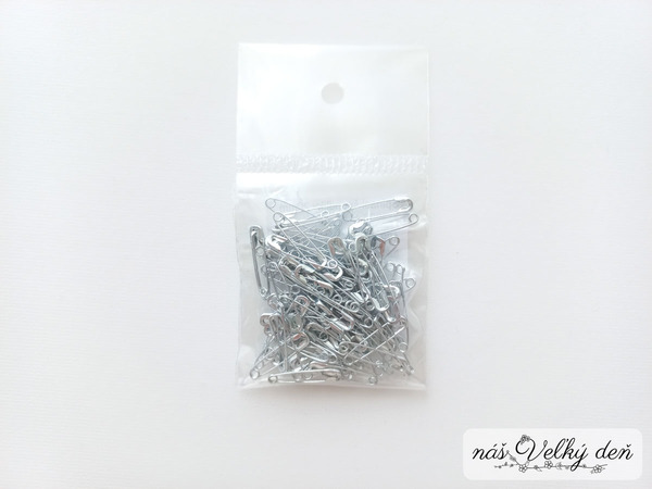 Zatváracie špendlíky - zicherky strieborné 20 mm