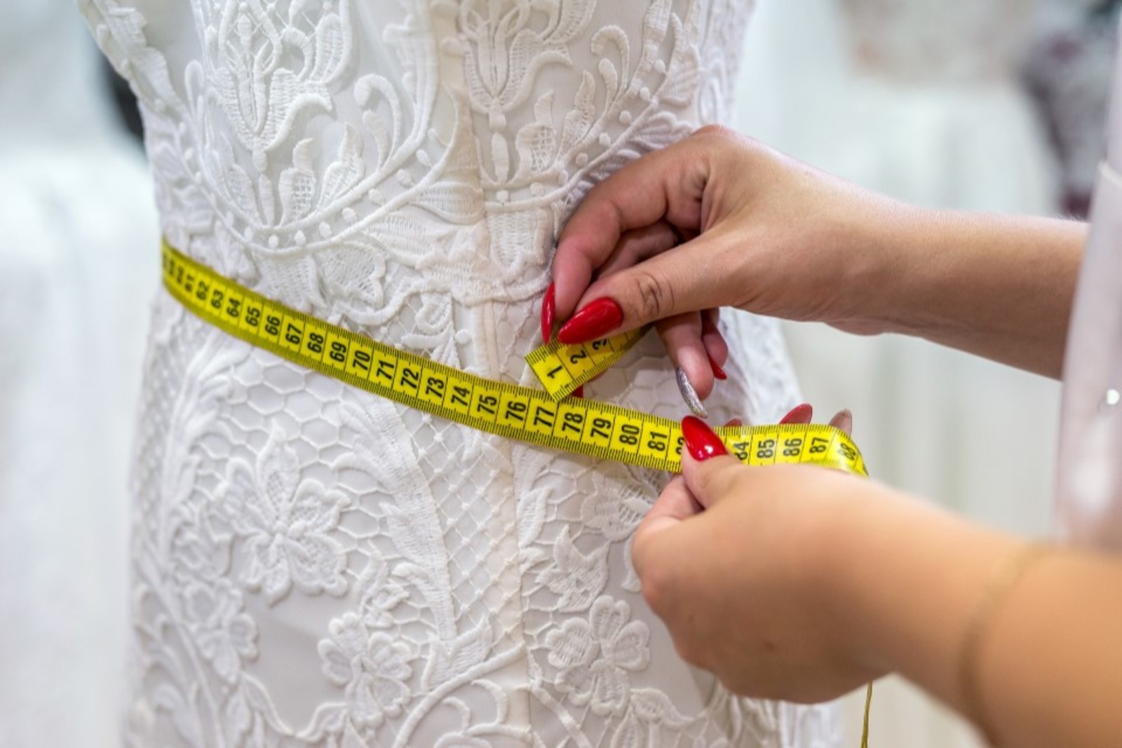 meranie pasu svadobnych siat krajcirskym metrom