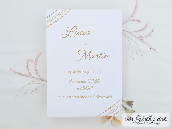 Svadobné oznámenie - Nežnosť