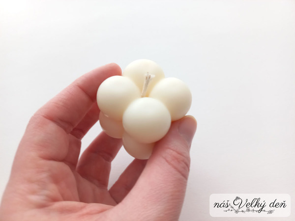 Sviečka kocka bublinky