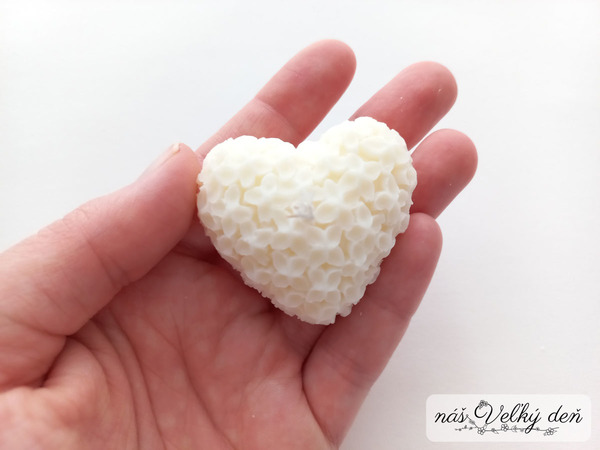 Sviečka srdiečko kvietky - malé