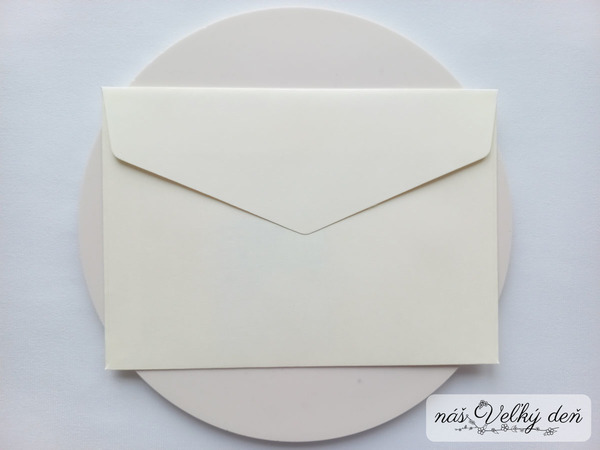  Obálka C6 - krémová svetlá, samolepiaca